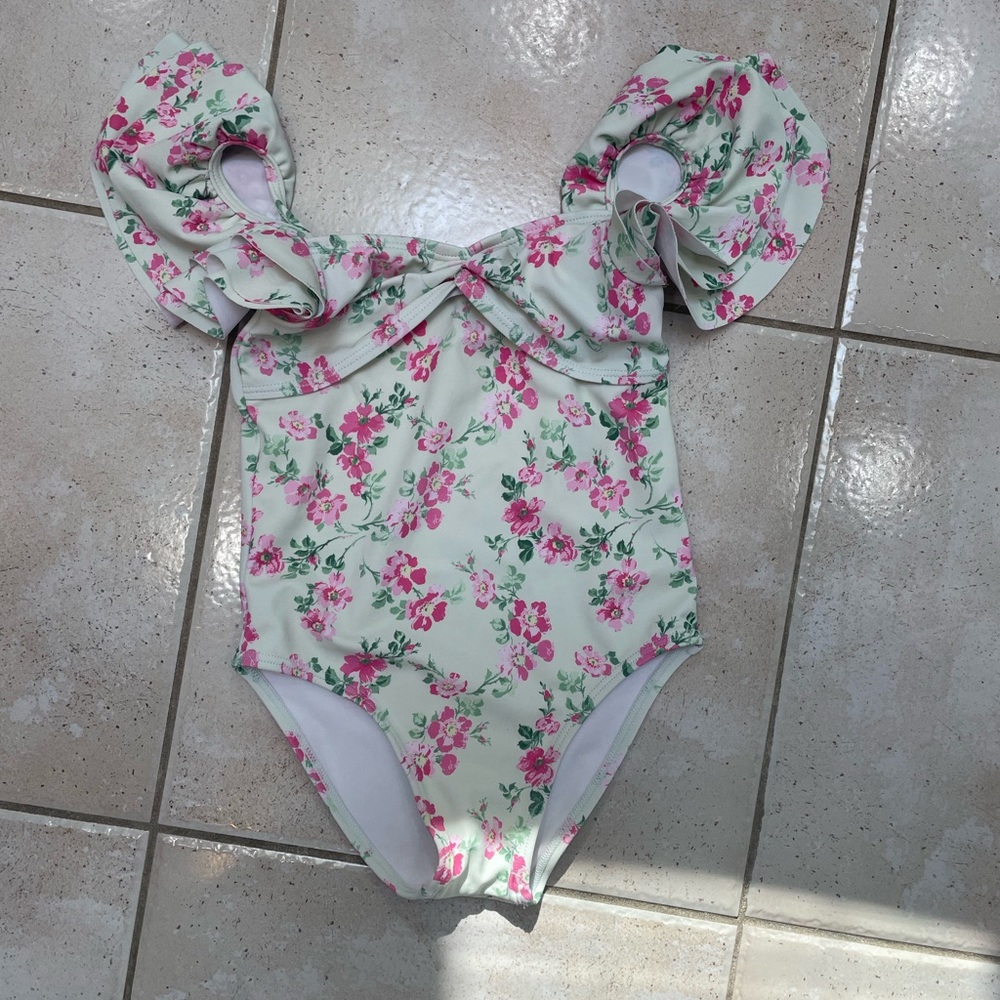 Janie and Jack Floral One Piece Swimsuit